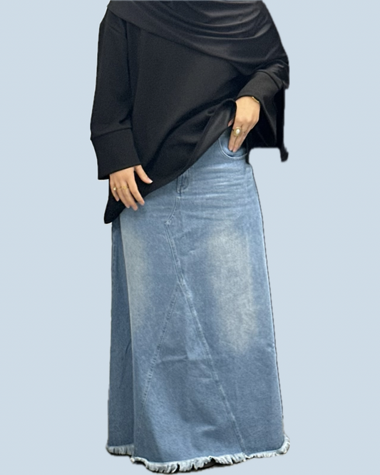 Jupe en jean - bleu